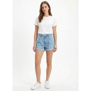 American Eagle Women's jeans mom short size 6 light wash preppy jorts summer